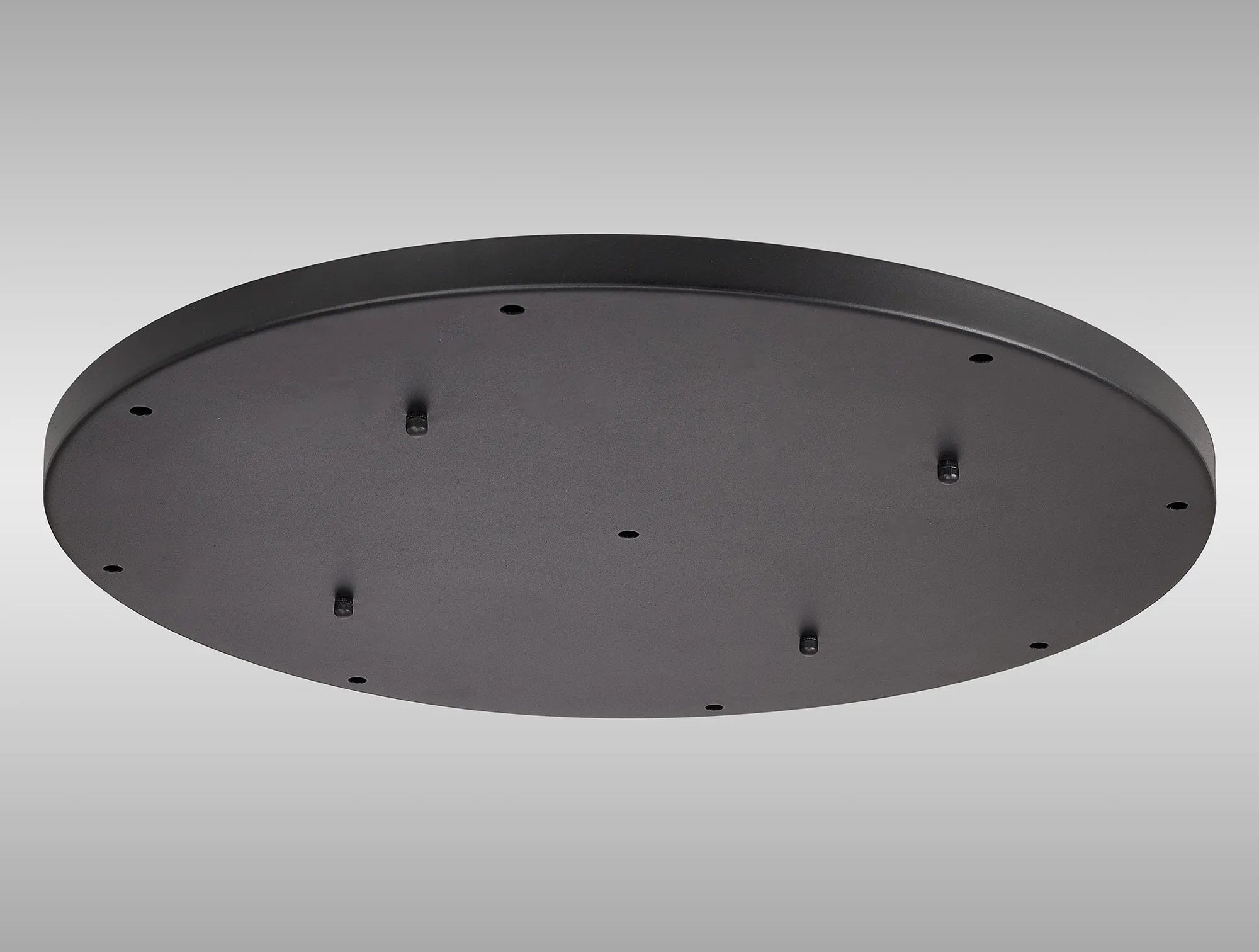 Hayes 9 Hole 60cm Round Ceiling Plate Satin Black D0831BL  Deco Hayes Black